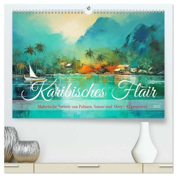 Karibisches Flair (hochwertiger Premium Wandkalender 2027 DIN A2 quer) Kunstdruck in Hochglanz