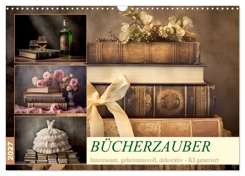 Bücherzauber (Wandkalender 2027 DIN A3 quer) CALVENDO Monatskalender