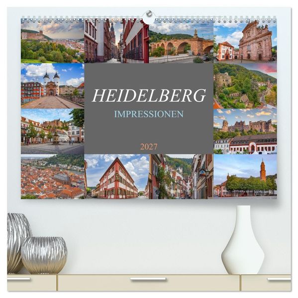 Heidelberg Impressionen (hochwertiger Premium Wandkalender 2027 DIN A2 quer) Kunstdruck in Hochglanz