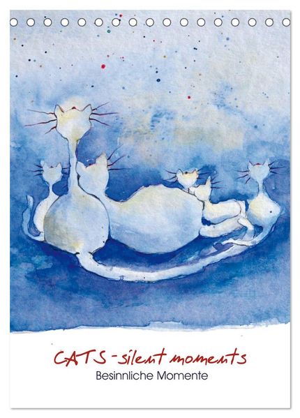 CATS - silent moments besinnliche Momente (Tischkalender 2027 DIN A5 hoch) CALVENDO Monatskalender