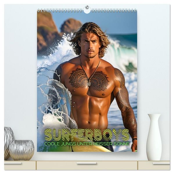 Surferboys - coole Jungs unter heißer Sonne (hochwertiger Premium Wandkalender 2027 DIN A2 hoch) Kunstdruck in Hochglanz