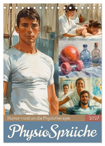 Physiosprüche (Tischkalender 2027 DIN A5 hoch) CALVENDO Monatskalender