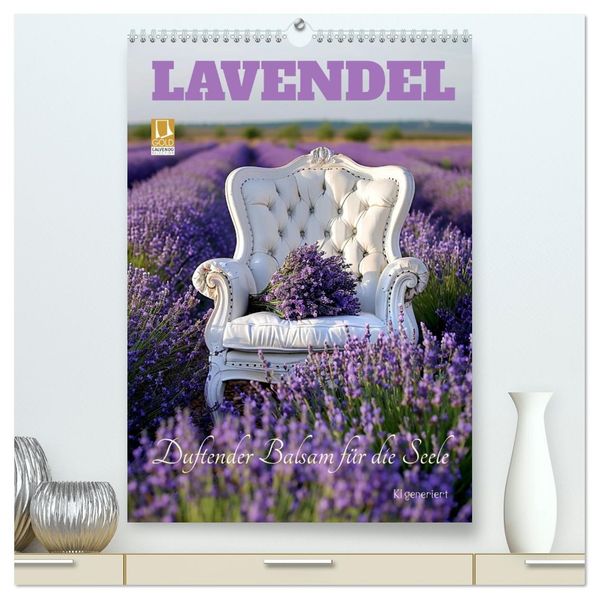 Lavendel (hochwertiger Premium Wandkalender 2027 DIN A2 hoch) Kunstdruck in Hochglanz