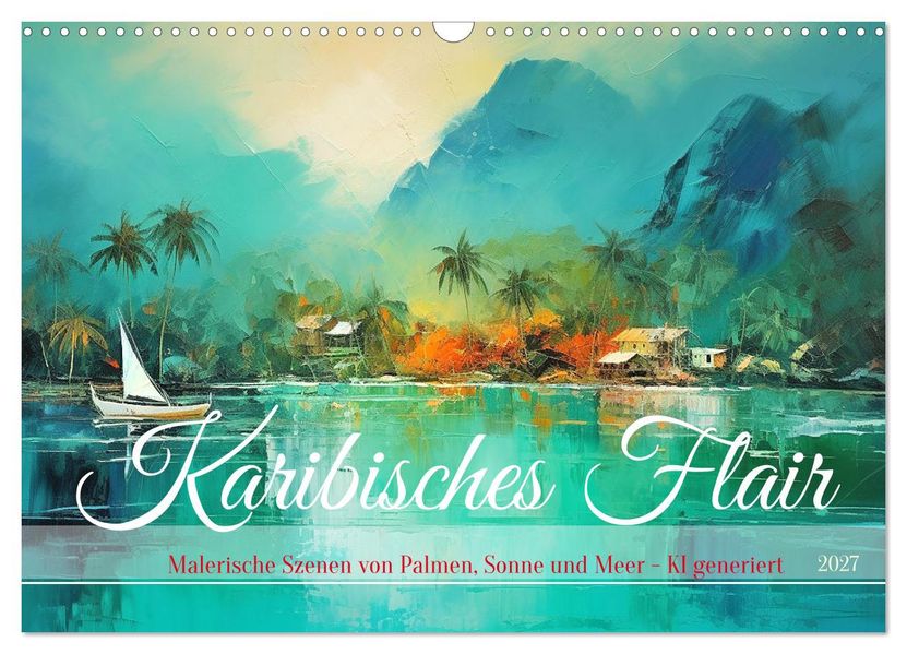 Karibisches Flair (Wandkalender 2027 DIN A3 quer) CALVENDO Monatskalender