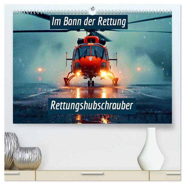 Im Bann der Rettung - Rettungshubschrauber (hochwertiger Premium Wandkalender 2027 DIN A2 quer) Kunstdruck in Hochglanz