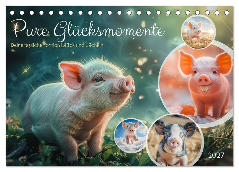 Pure Glücksmomente (Tischkalender 2027 DIN A5 quer) CALVENDO Monatskalender