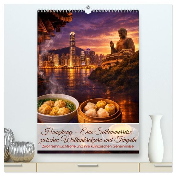 Hongkong - Eine Schlemmerreise zwischen Wolkenkratzern und Tempeln (hochwertiger Premium Wandkalender 2027 DIN A2 hoch) Kunstdruck in Hochglanz