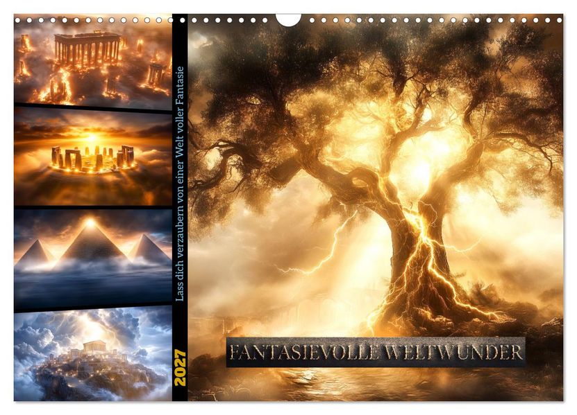 Fantasievolle Weltwunder (Wandkalender 2027 DIN A3 quer) CALVENDO Monatskalender