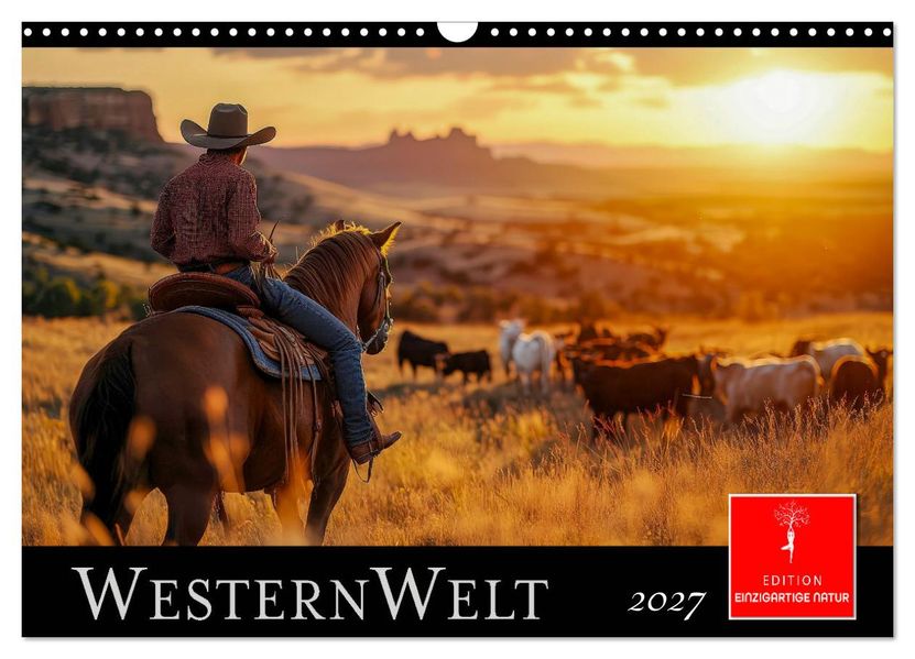 Westernwelt (Wandkalender 2027 DIN A3 quer) CALVENDO Monatskalender