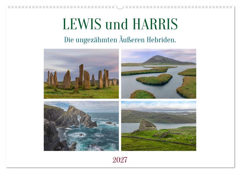 Lewis und Harris die ungezähmten Äußeren Hebriden. (Wandkalender 2027 DIN A2 quer) CALVENDO Monatskalender