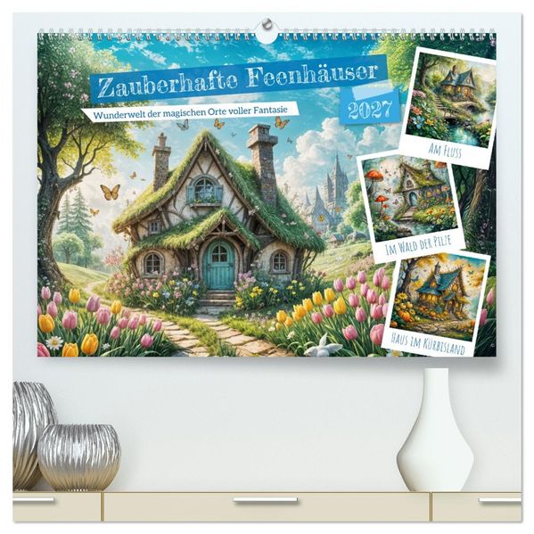 Zauberhafte Feenhäuser - Wunderwelt der magischen Orte voller Fantasie (hochwertiger Premium Wandkalender 2027 DIN A2 quer) Kunstdruck in Hochglanz