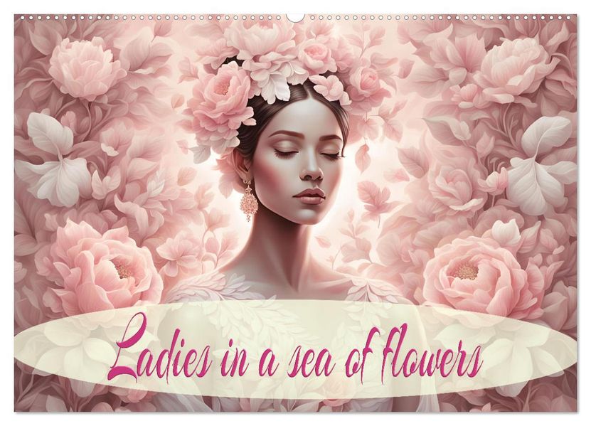 Ladies in a sea of flowers (Wall Calendar 2027 DIN A2 landscape) CALVENDO 12 Month Wall Calendar