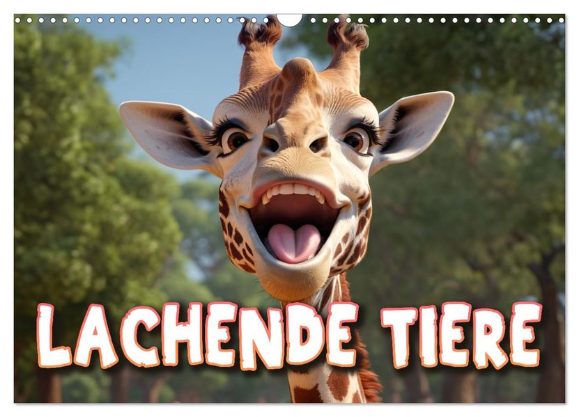 Lachende Tiere (Wandkalender 2027 DIN A3 quer) CALVENDO Monatskalender