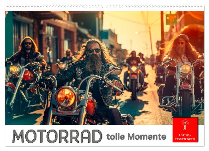 Motorrad tolle Momente (Wandkalender 2027 DIN A2 quer) CALVENDO Monatskalender