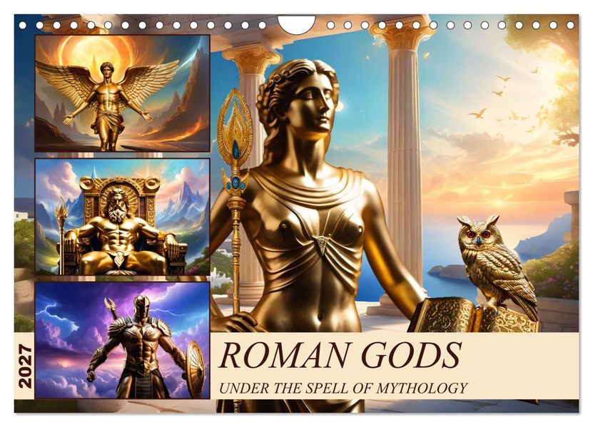 Roman Gods - under the spell of mythology (Wall Calendar 2027 DIN A4 landscape) CALVENDO 12 Month Wall Calendar