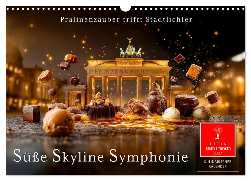 Süße Skyline Symphonie (Wandkalender 2027 DIN A3 quer) CALVENDO Monatskalender