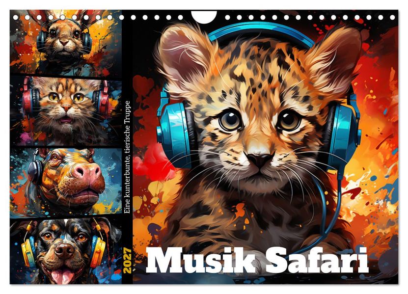 Musik Safari (Wandkalender 2027 DIN A4 quer) CALVENDO Monatskalender
