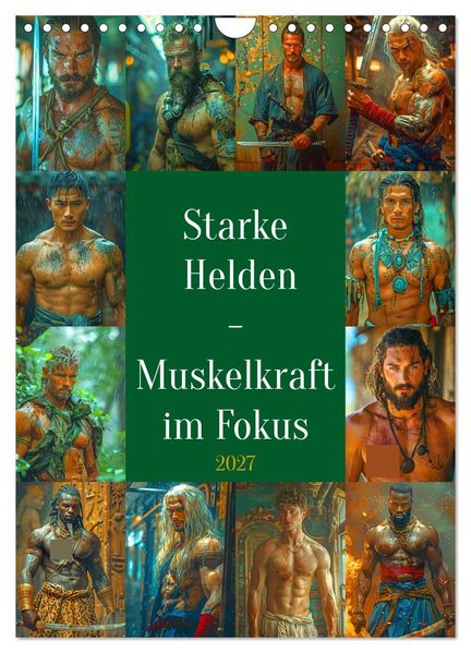 Starke Helden - Muskelkraft im Fokus (Wandkalender 2027 DIN A4 hoch) CALVENDO Monatskalender