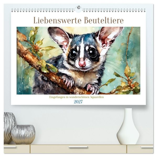 Liebenswerte Beuteltiere (hochwertiger Premium Wandkalender 2027 DIN A2 quer) Kunstdruck in Hochglanz