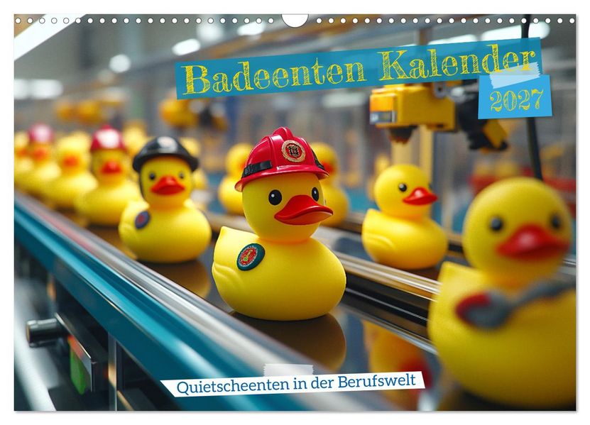 Badeenten Kalender - Quietscheenten in der Berufswelt (Wandkalender 2027 DIN A3 quer) CALVENDO Monatskalender