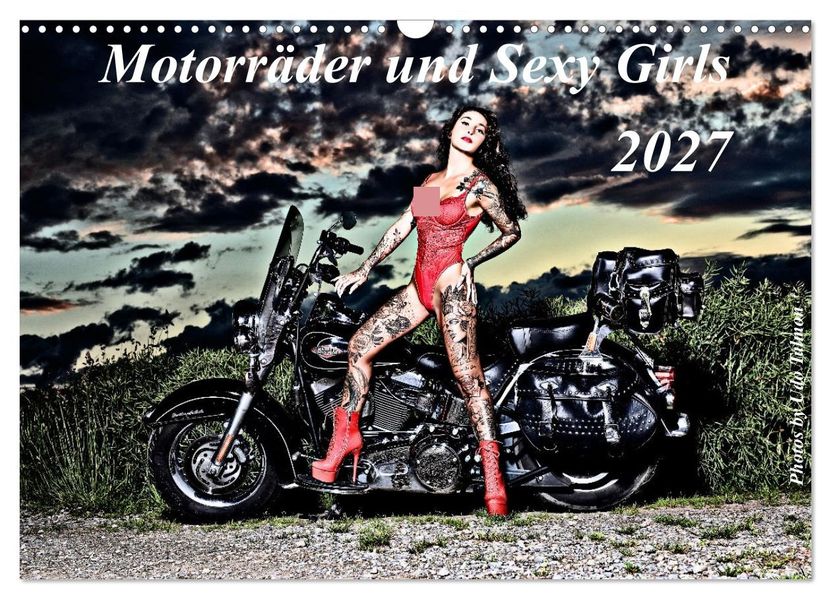 Motorräder und Sexy Girls (Wandkalender 2027 DIN A3 quer) CALVENDO Monatskalender