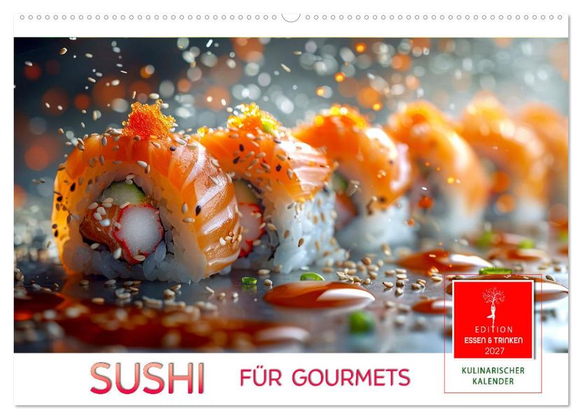 Sushi für Gourmets (Wandkalender 2027 DIN A2 quer) CALVENDO Monatskalender