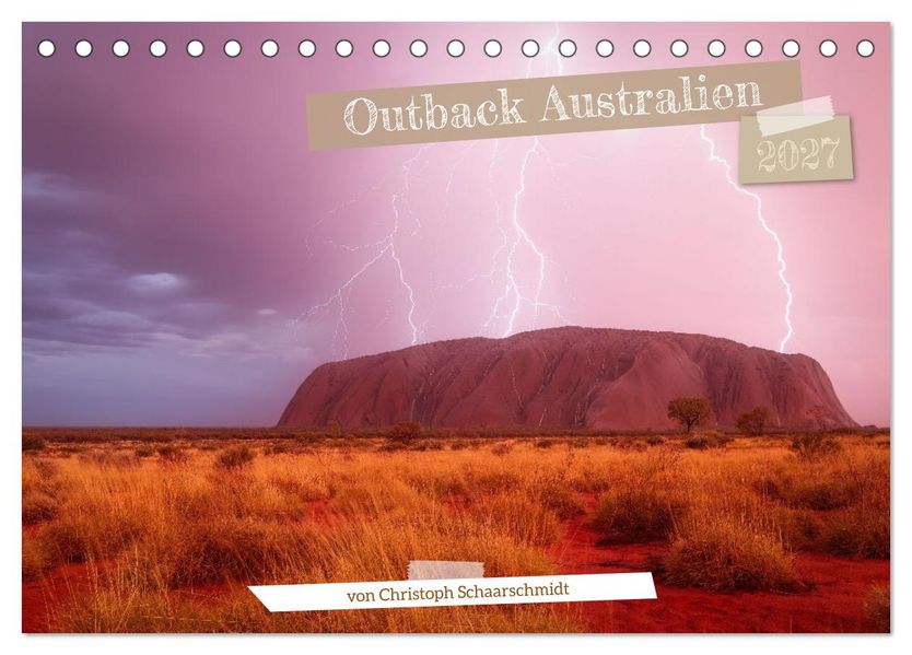 Outback Australien (Tischkalender 2027 DIN A5 quer) CALVENDO Monatskalender