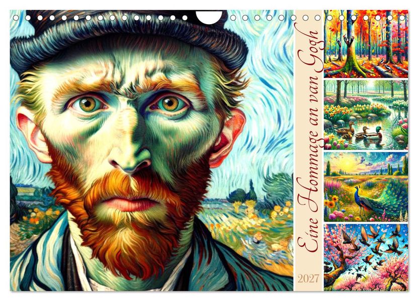 Eine Hommage an van Gogh (Wandkalender 2027 DIN A4 quer) CALVENDO Monatskalender