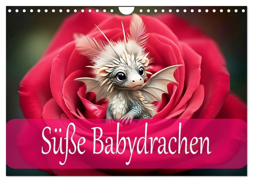 Süße Babydrachen (Wandkalender 2027 DIN A4 quer) CALVENDO Monatskalender