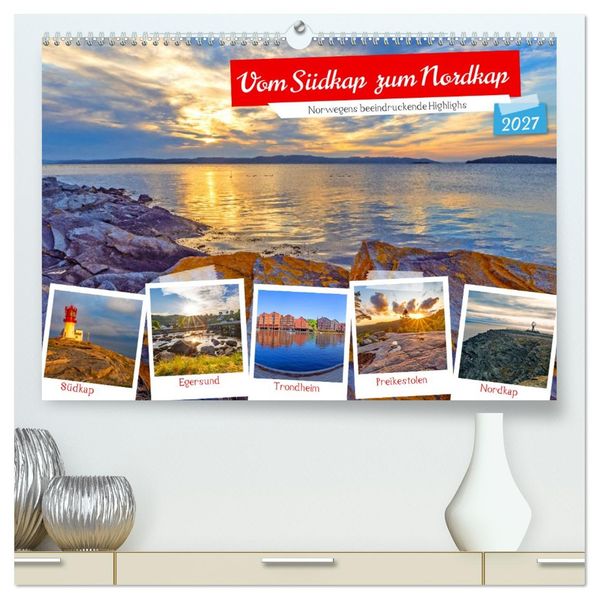 Vom Südkap zum Nordkap (hochwertiger Premium Wandkalender 2027 DIN A2 quer) Kunstdruck in Hochglanz