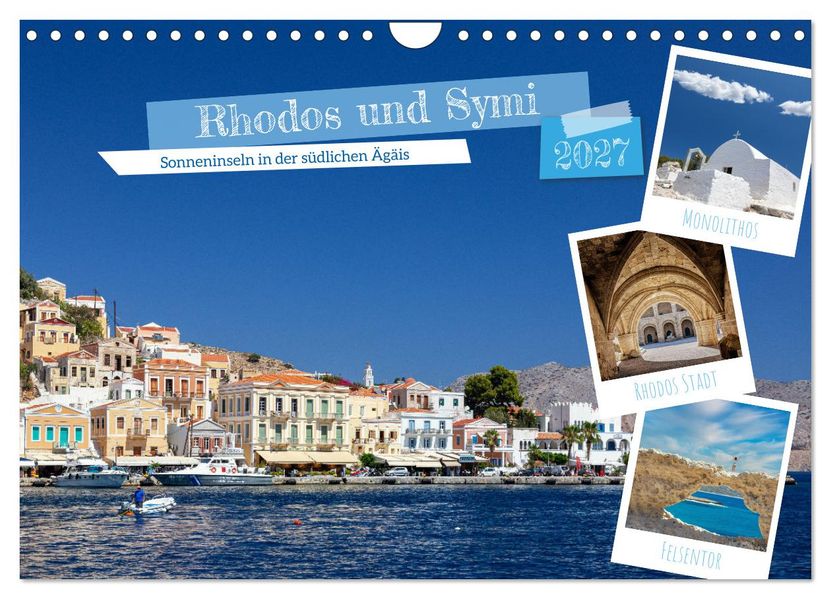Rhodos und Symi (Wandkalender 2027 DIN A4 quer) CALVENDO Monatskalender