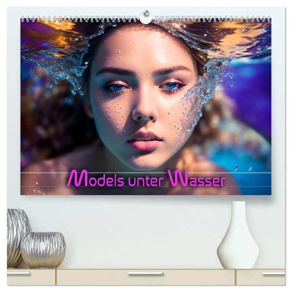 Models unter Wasser (hochwertiger Premium Wandkalender 2027 DIN A2 quer) Kunstdruck in Hochglanz