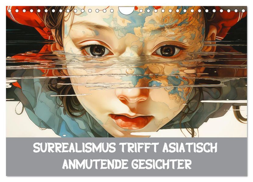 Surrealismus trifft asiatisch anmutende Gesichter (Wandkalender 2027 DIN A4 quer) CALVENDO Monatskalender