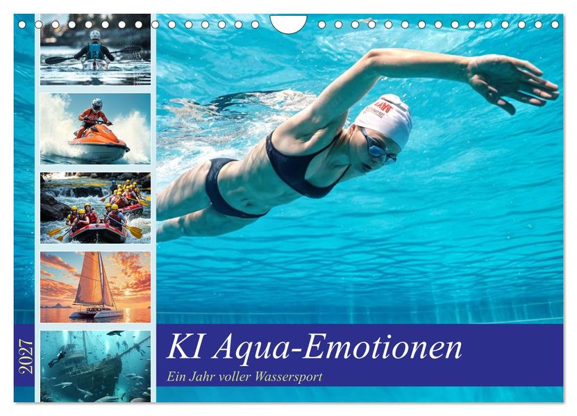 KI Aqua-Emotionen - Ein Jahr voller Wassersport (Wandkalender 2027 DIN A4 quer) CALVENDO Monatskalender