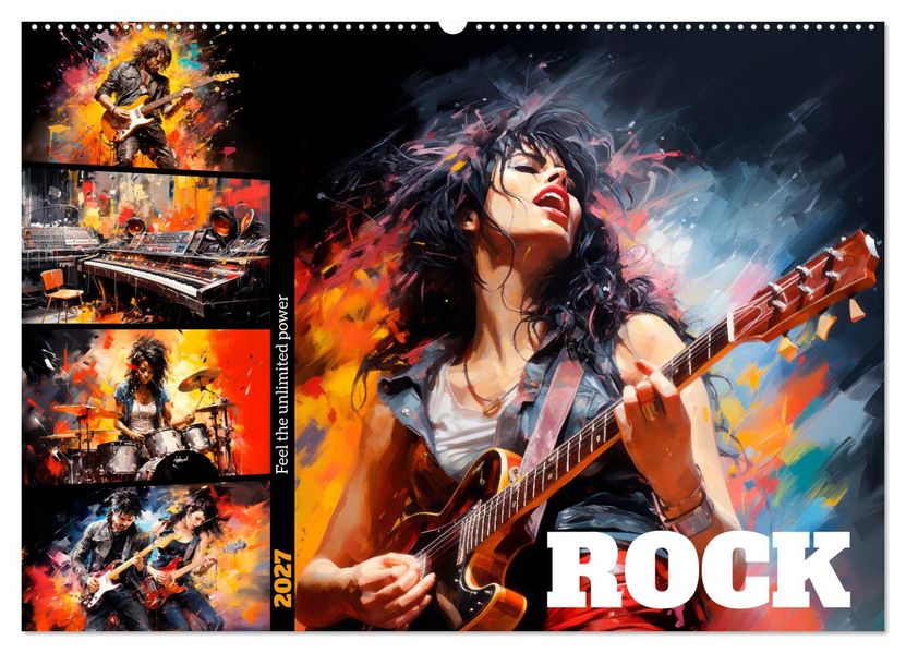 ROCK Feel the unlimited power (Wall Calendar 2027 DIN A2 landscape) CALVENDO 12 Month Wall Calendar