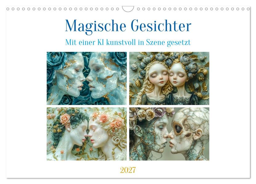 Magische Gesichter (Wandkalender 2027 DIN A3 quer) CALVENDO Monatskalender