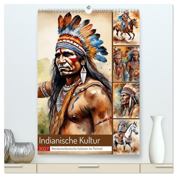 Indianische Kultur (hochwertiger Premium Wandkalender 2027 DIN A2 hoch) Kunstdruck in Hochglanz