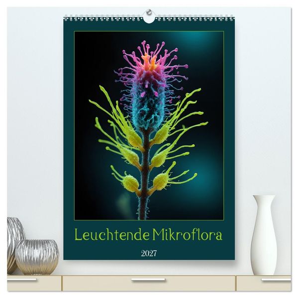 Leuchtende Mikroflora (hochwertiger Premium Wandkalender 2027 DIN A2 hoch) Kunstdruck in Hochglanz