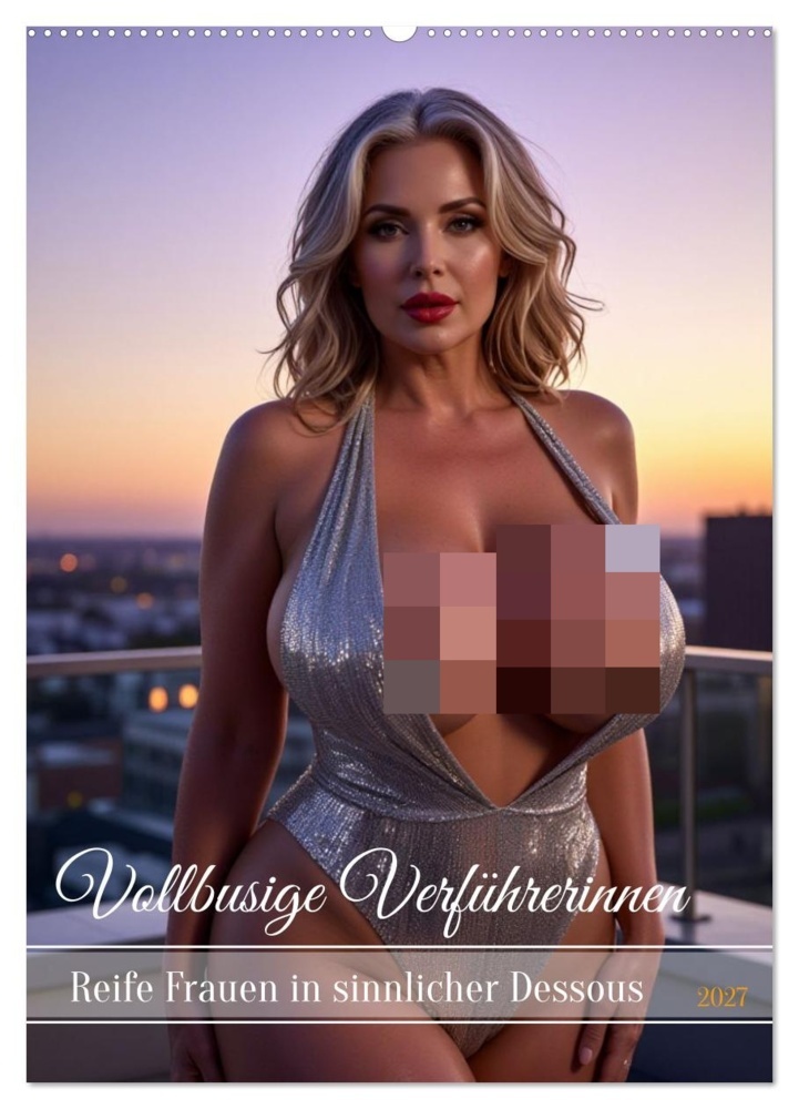 Vollbusige Verführerinnen (Wandkalender 2027 DIN A2 hoch) CALVENDO Monatskalender