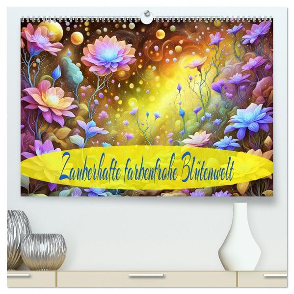 Zauberhafte farbenfrohe Blütenwelt (hochwertiger Premium Wandkalender 2027 DIN A2 quer) Kunstdruck in Hochglanz