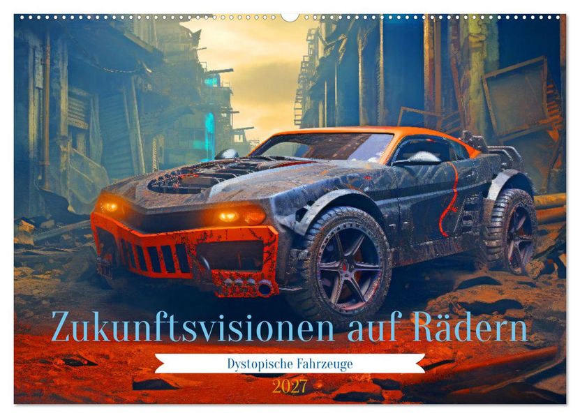 Zukunftsvisionen auf Rädern - Dystopische Fahrzeuge (Wandkalender 2027 DIN A2 quer) CALVENDO Monatskalender