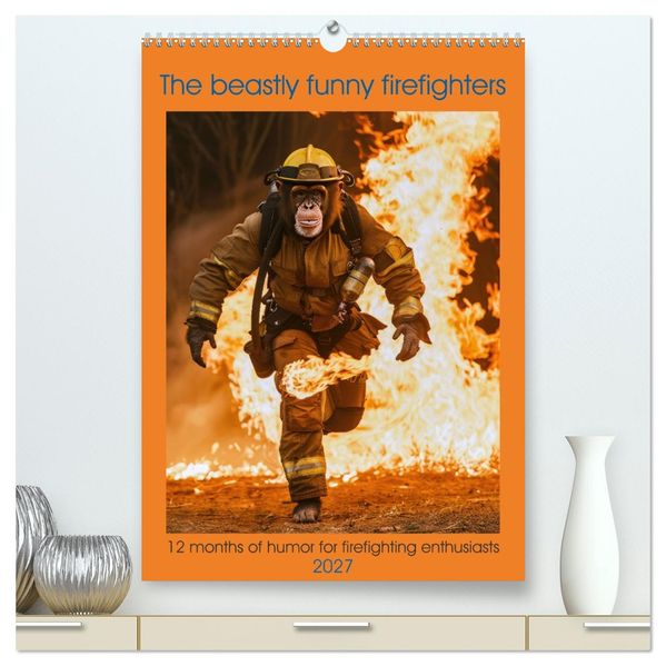 The beastly funny firefighters (High Quality Premium Wall Calendar 2027 DIN A2 portrait)CALVENDO 12 Month Wall Calendar