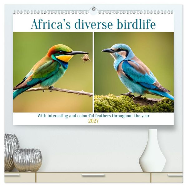 Africa's diverse birdlife (High Quality Premium Wall Calendar 2027 DIN A2 landscape)CALVENDO 12 Month Wall Calendar