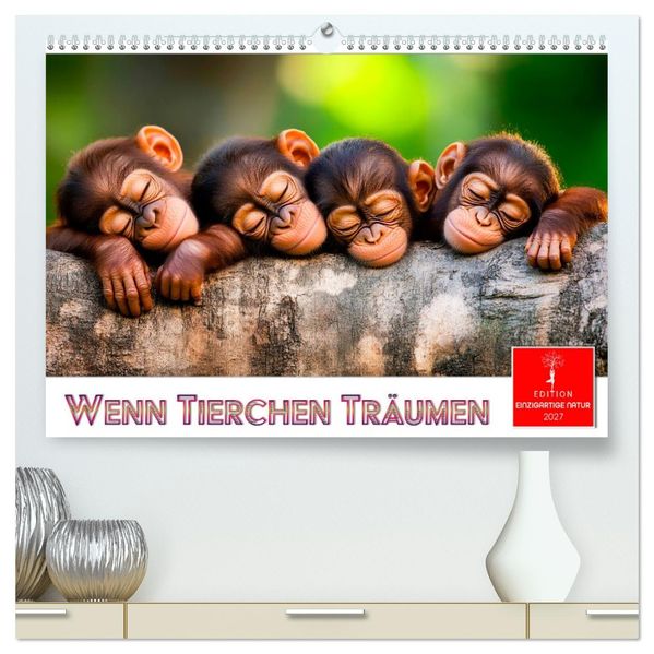 Wenn Tierchen träumen (hochwertiger Premium Wandkalender 2027 DIN A2 quer) Kunstdruck in Hochglanz