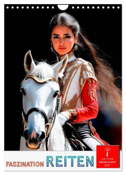 Faszination Reiten (Wandkalender 2027 DIN A4 hoch) CALVENDO Monatskalender