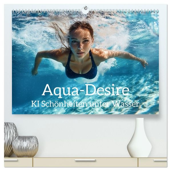 Aqua Desire - KI-Schönheiten unter Wasser (hochwertiger Premium Wandkalender 2027 DIN A2 quer) Kunstdruck in Hochglanz
