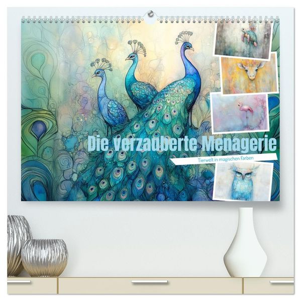 Die verzauberte Menagerie (hochwertiger Premium Wandkalender 2027 DIN A2 quer) Kunstdruck in Hochglanz