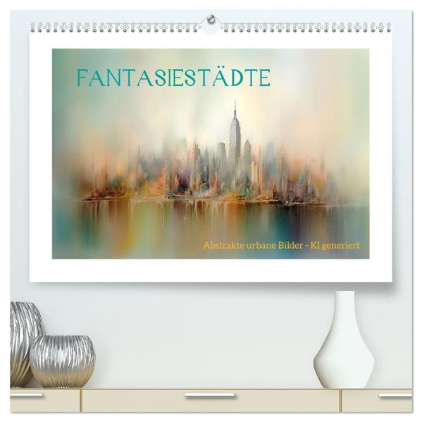 Fantasiestädte (hochwertiger Premium Wandkalender 2027 DIN A2 quer) Kunstdruck in Hochglanz