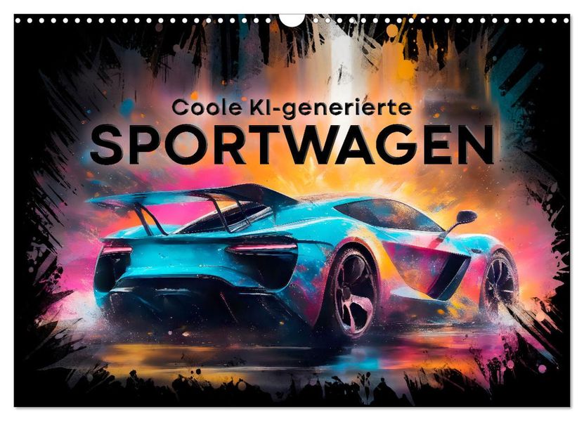 Coole KI-generierte SPORTWAGEN (Wandkalender 2027 DIN A3 quer) CALVENDO Monatskalender