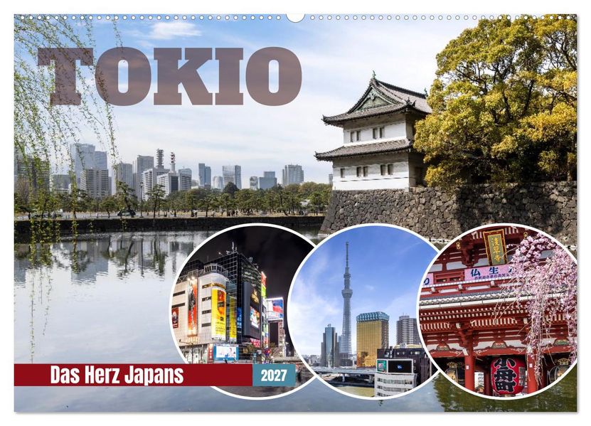 Tokio - Das Herz Japans (Wandkalender 2027 DIN A2 quer) CALVENDO Monatskalender